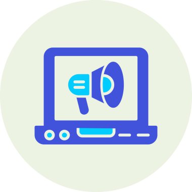 Konuşmacı. Web simgesi basit illüstrasyon