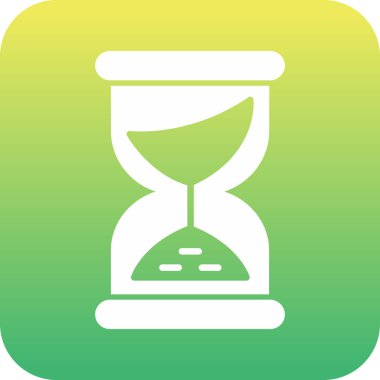 Soyut arkaplanda kum saati simgesi izole edildi