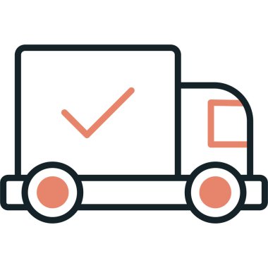 Teslimat. Web simgesi basit illüstrasyon