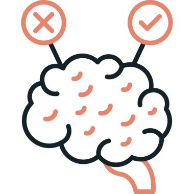 Beyin. Web simgesi basit tasarım