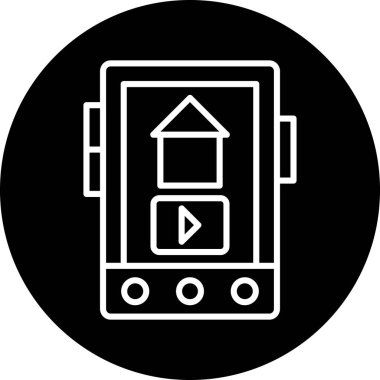 Ev simgesinin vektör illüstrasyonu