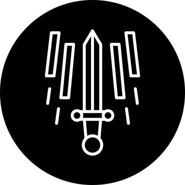 Bir kılıç simgesinin vektör illüstrasyonu