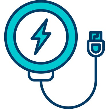 elektrik dolgu vektörü simgesi modern basit tasarım illüstrasyonu