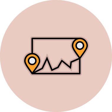 harita konum vektör illüstrasyonu