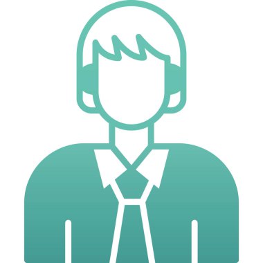 Saç stili ikonu olan avatar işadamı. vektör tasarımı