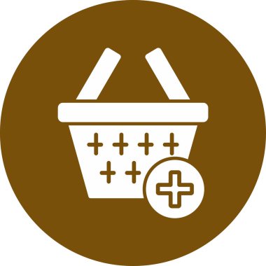 Alışveriş sepeti simgesinin vektör illüstrasyonu