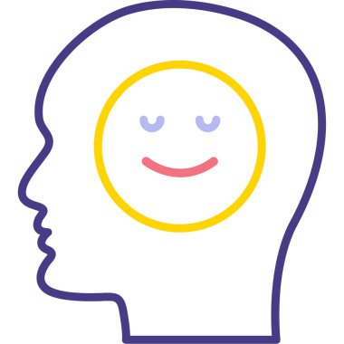 Ana hatları doldurulmuş yaratıcı beyin fikri simgesi