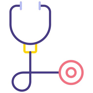 Stetoskop ikonu vektör illüstrasyon tasarımı