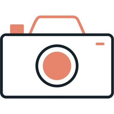 Kamera renkli vektör simgesi