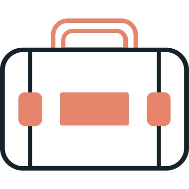 bavul ikonu vektör illüstrasyonu