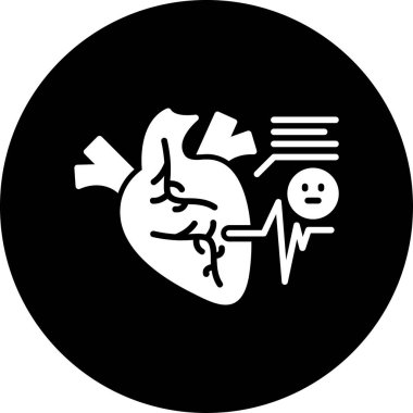 Kalp ikonu vektör illüstrasyonu