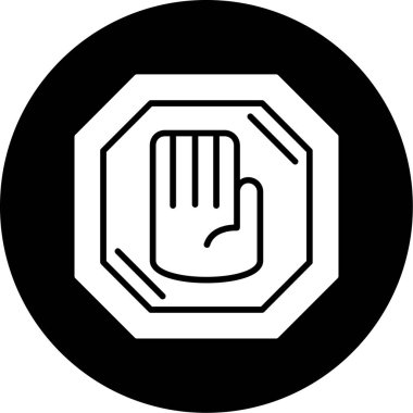 Dur işaretinin vektör illüstrasyonu