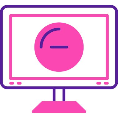 Bilgisayar. Web simgesi basit illüstrasyon