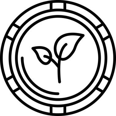 Bir bitki simgesinin vektör illüstrasyonu