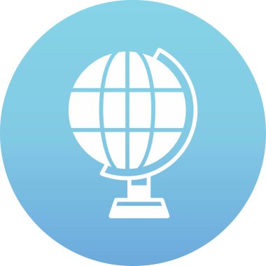 Küre. Web simgesi basit illüstrasyon