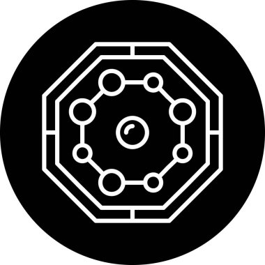 Eşsiz altıgen vektör çizgisi simgesi