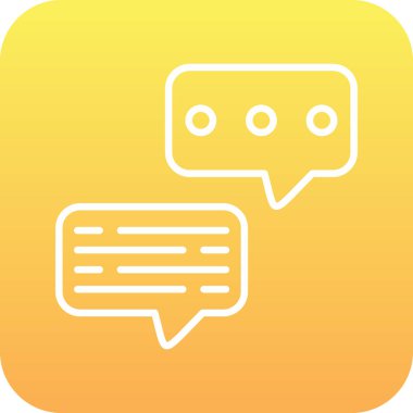 Vektör sohbet simgesi illüstrasyonu