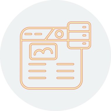 Web sayfası renk simgesi, vektör illüstrasyonu