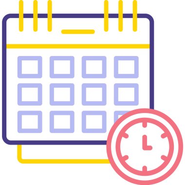 Saat. Web simgesi basit illüstrasyon