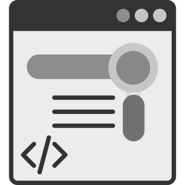 Kodlama ağ geliştirme vektör simgesi