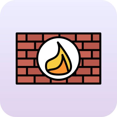 Ateş simgesinin vektör illüstrasyonu