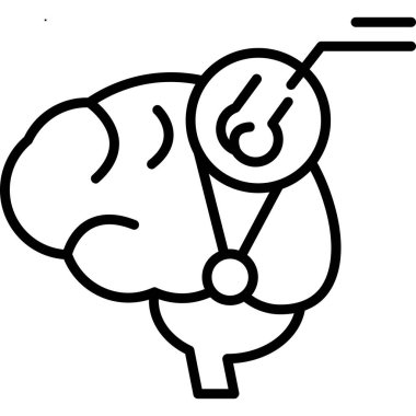 Beyin simgesi olan beyin, özet biçimi