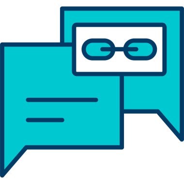 Sohbet mesajı simgesi. Basit resimleme