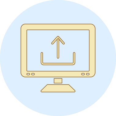 Modern dizüstü bilgisayar simgesinin vektör illüstrasyonu