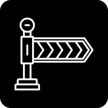 Barikat web simgesi. Basit tasarım. vektör illüstrasyonu