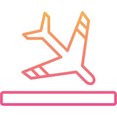 Uçak simgesinin vektör illüstrasyonu