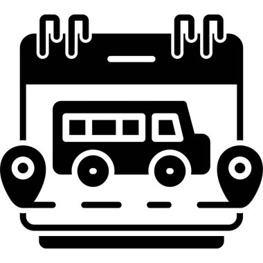 Otobüs. Web simgesi basit illüstrasyon