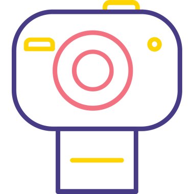 Kamera. Web simgesi basit illüstrasyon