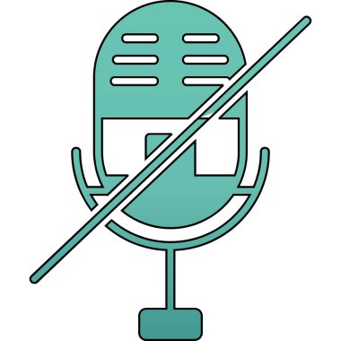 MIC simgesi, vektör illüstrasyonu