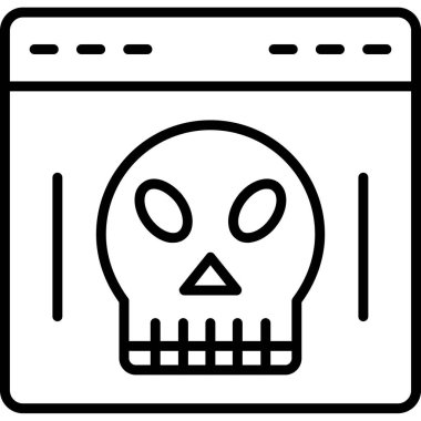 Kurukafa simgesi vektör illüstrasyonu