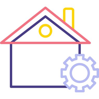 Modern bir ev simgesinin vektör illüstrasyonu