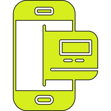 Basit vektör illüstrasyon akıllı telefonu