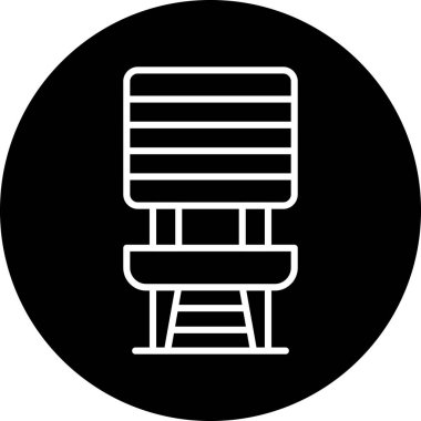 Sandalye simgesinin vektör illüstrasyonu