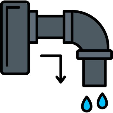 Su musluğu. Basit resimleme