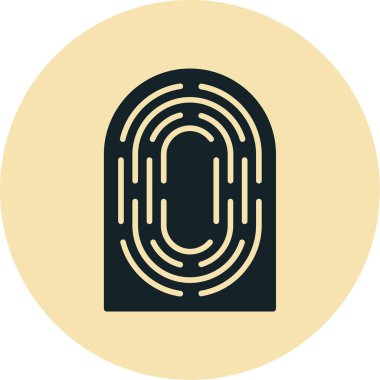 Parmak izi simgesinin vektör illüstrasyonu