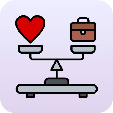 Kalp ikonu vektör illüstrasyonu