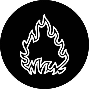 Bir ateş simgesinin vektör illüstrasyonu