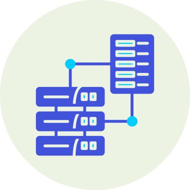 Sunucu. Web simgesi basit illüstrasyon