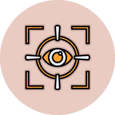 Göz. Web simgesi basit illüstrasyon