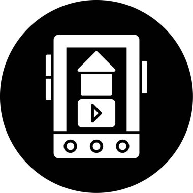 Akıllı telefon. Web simgesi basit illüstrasyon