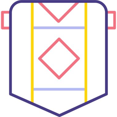 Bayrak. Web simgesi basit illüstrasyon