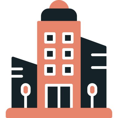 Bina inşa simgesi düz biçimli