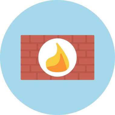 Güvenlik Duvarı web simgesi, vektör çizim