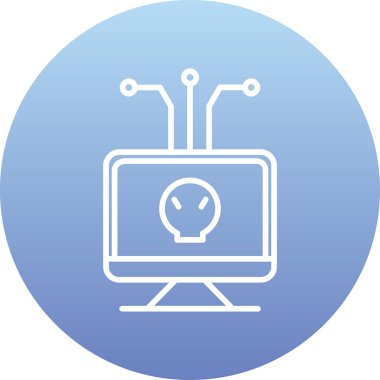 Benzersiz yapay zeka vektör simgesi