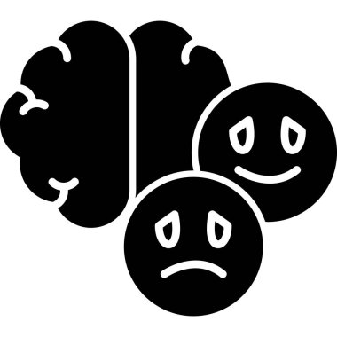 üzgün ve kızgın emoji simgesi, vektör illüstrasyonu