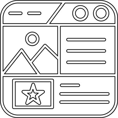 Web tasarım vektörü simgesi